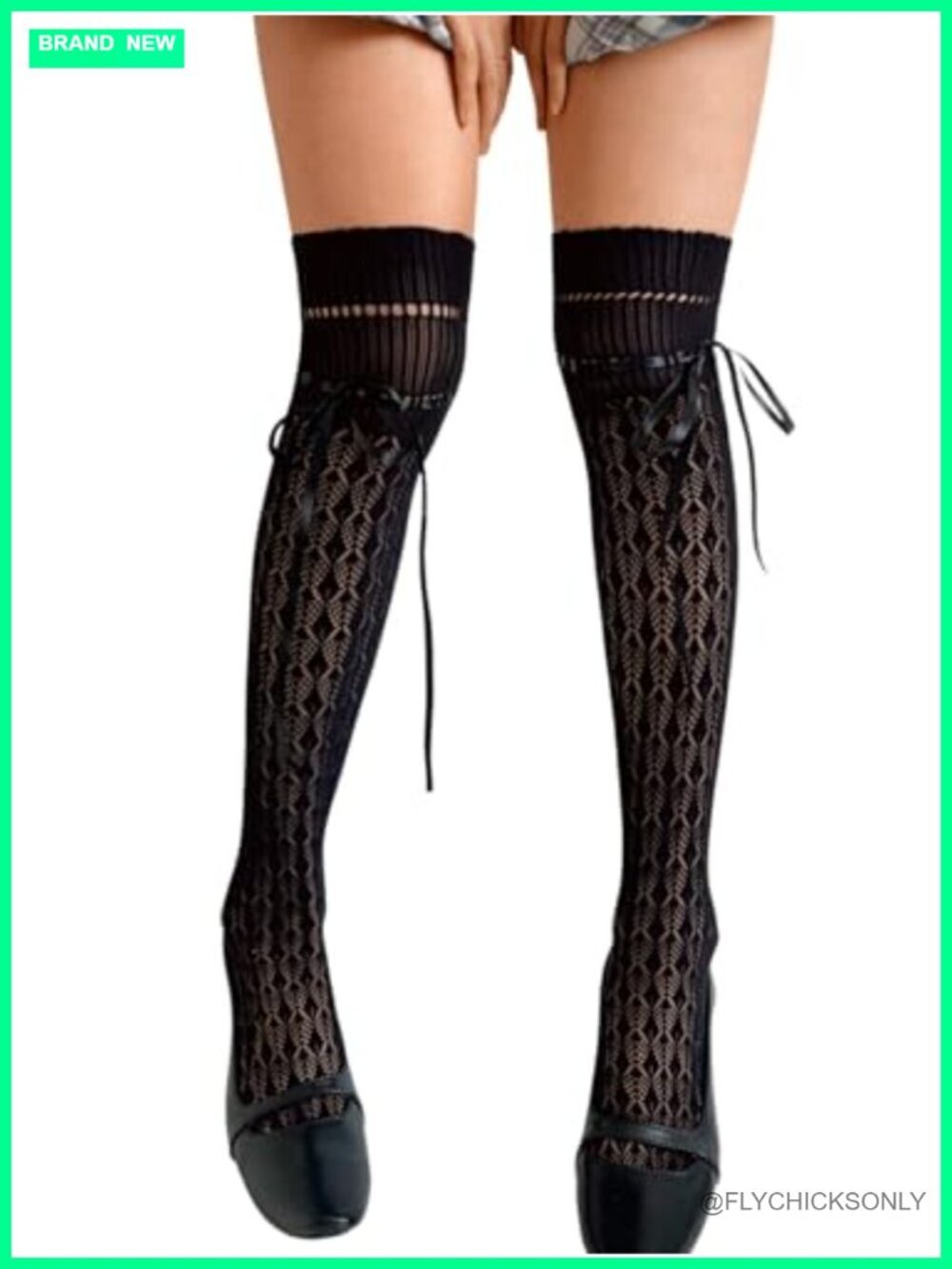 Over Knee Socks With Bows Patterned Thigh High Stockings Cute Long Socks
